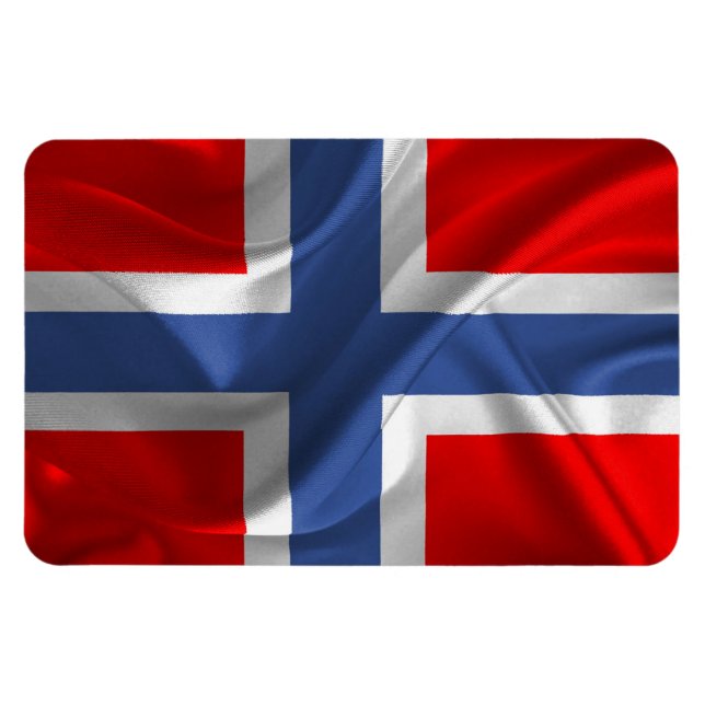 Íman Imagem Flexível #Sinalizador Norueguês (Horizontal)