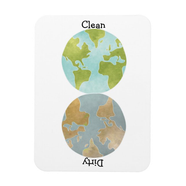 Íman Imagem flexível suja da Terra (Vertical)