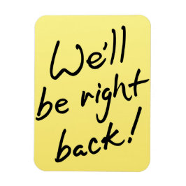 Íman Imagem flexível - Voltaremos já!