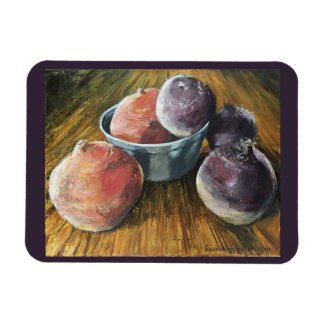 Íman Imagem fotográfica de beterraba sobre fundo roxo e