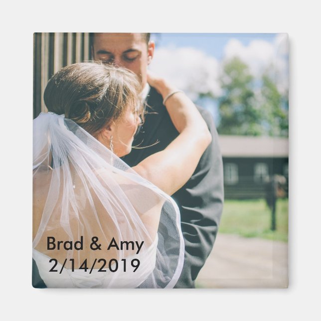 Íman Imagem Fotográfica de Casamento (Frente)