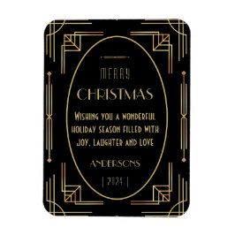 Íman Imagem fotográfica de Natal Art deco