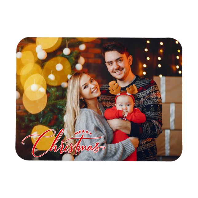 Íman Imagem Fotográfica de Natal Personalizada (Horizontal)