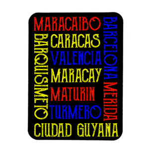 Íman Imagem Fotográfica de Nomes de Cidade de Caracas n