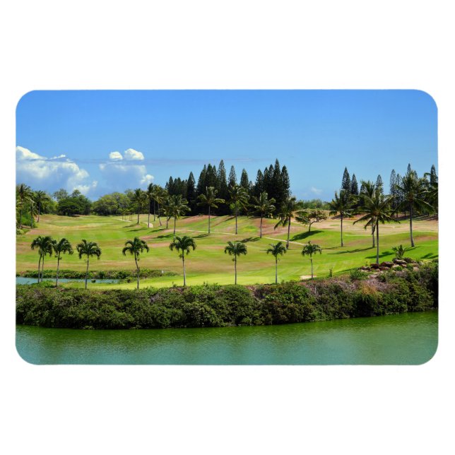 Íman Imagem Fotográfica do Curso de Golfe Havaiano (Horizontal)