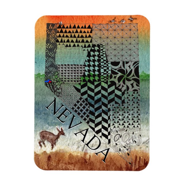 Íman Imagem Fotográfica do Deserto de Nevada (Vertical)