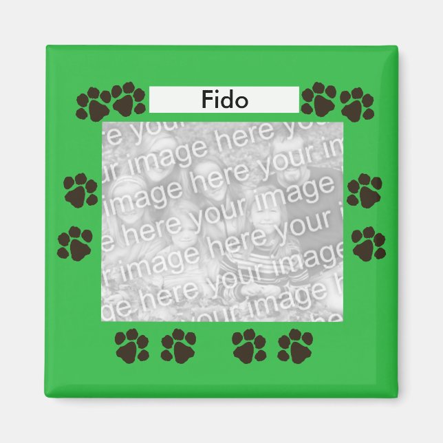 Íman Imagem fotográfica do dia de Doggie (Frente)