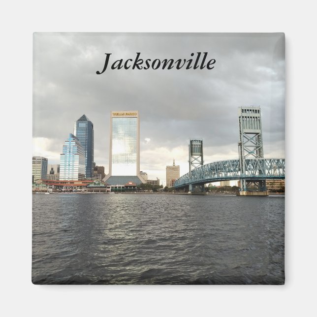 Íman Imagem fotográfica do souvenir da Jacksonville Flo (Frente)