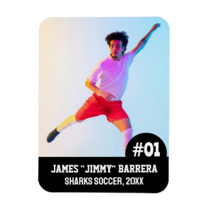 Íman Imagem Fotográfica do Sports Team Player (3" x4" i