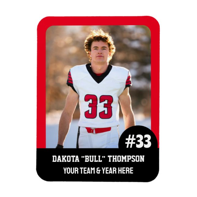 Íman Imagem Fotográfica do Sports Team Player (3" x4" i (Vertical)