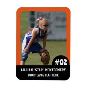 Íman Imagem Fotográfica do Sports Team Player (3" x4" i