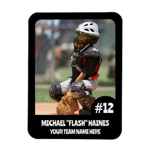Íman Imagem Fotográfica do Sports Team Player (3" x4" i