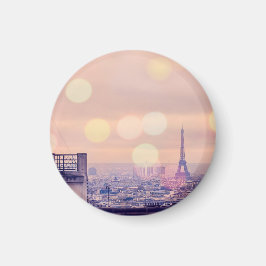 Íman Imagem Fotográfica Eiffel Tower Bokeh Montmartre