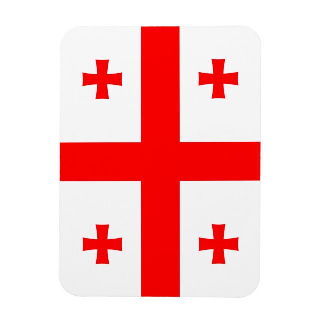 Íman Imagem fotográfica flexível com bandeira da Geórgi (Vertical)