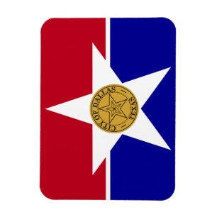 Íman Imagem fotográfica flexível com bandeira de Dallas