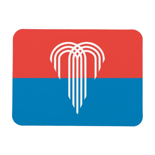 Íman Imagem fotográfica flexível com bandeira de Kansas (Horizontal)