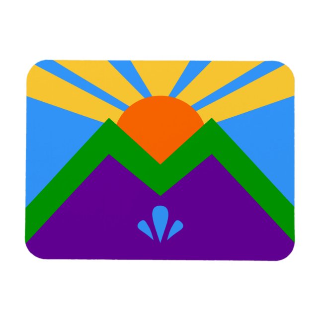 Íman Imagem fotográfica flexível com bandeira de Primav (Horizontal)