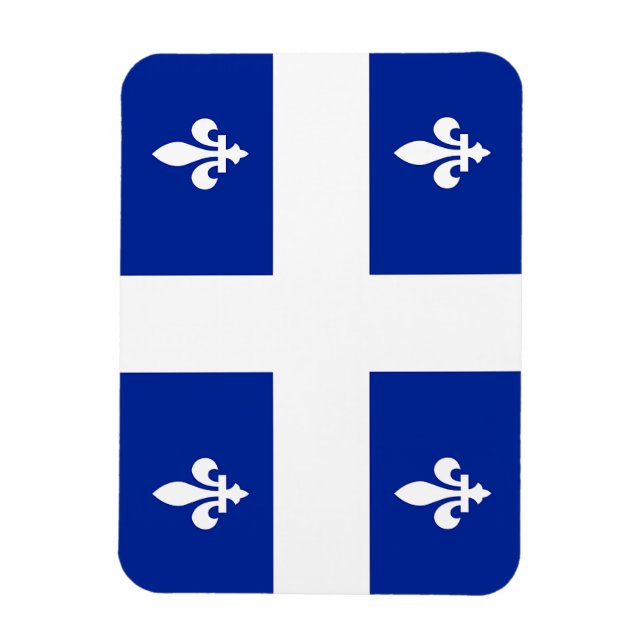 Íman Imagem fotográfica flexível com bandeira de Quebec (Vertical)