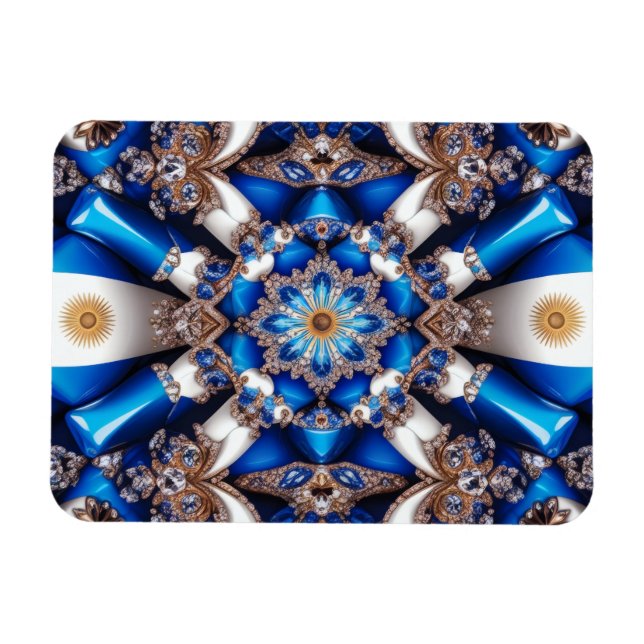 Íman Imagem fotográfica flexível com cores argentinas (Horizontal)