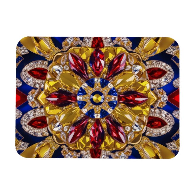 Íman Imagem fotográfica flexível com cores colombianas (Horizontal)