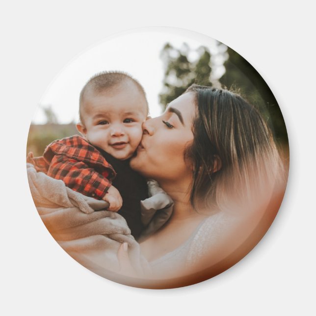 Íman Imagem fotográfica memorável personalizada (Frente)