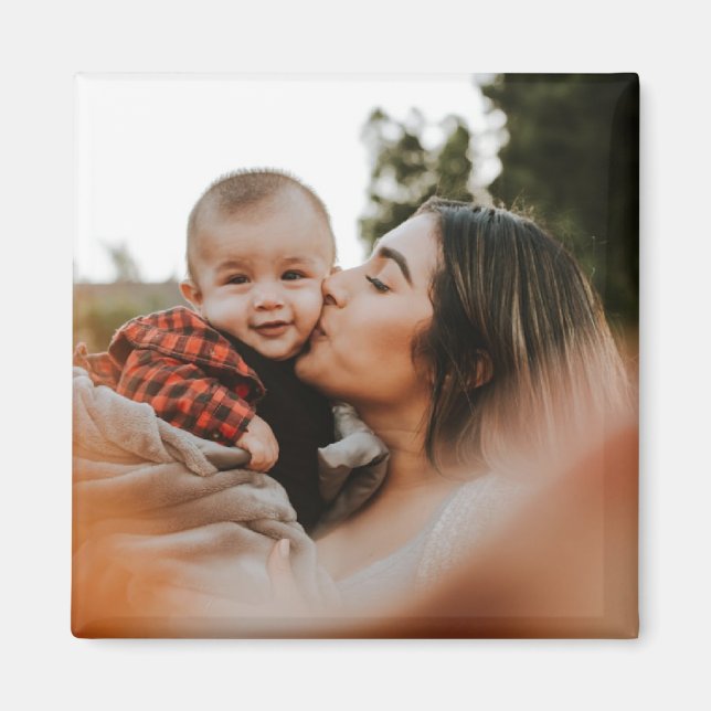 Íman Imagem fotográfica memorável personalizada (Frente)