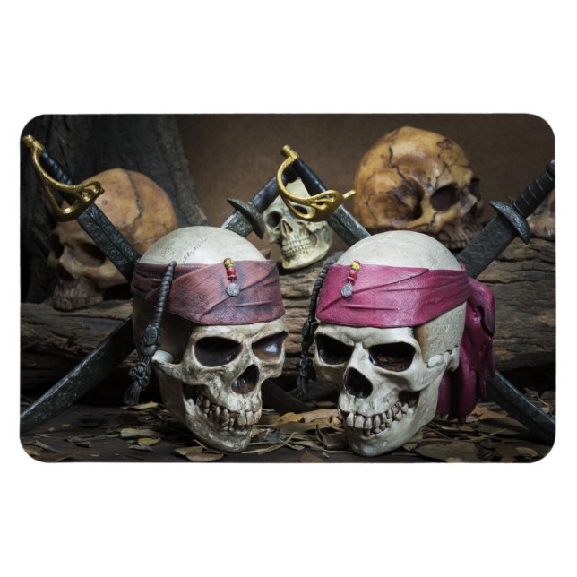 Íman Imagem fotográfica Pirate Skulls (Horizontal)
