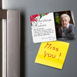 Íman Imagem Magnética Memorial de Natal Poinsettia no C