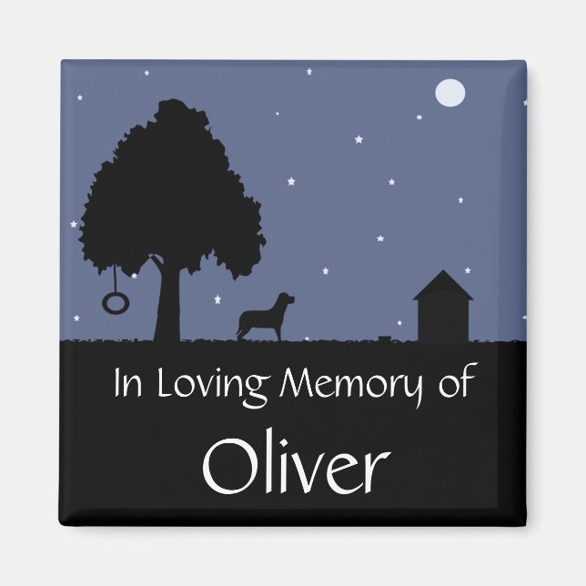 Íman Imagem Memorial Pet Personalizada (Frente)