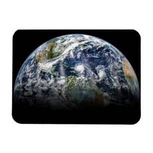 Íman Imagem Mosaica Do Planeta Terra Com 3 Furacões