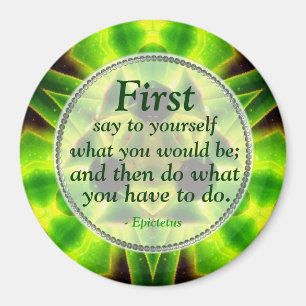 Íman Imagem Motivacional de Identidade Verde