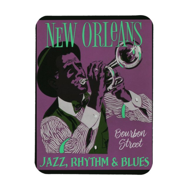 Íman Imagem musical de Nova Orleans (Vertical)