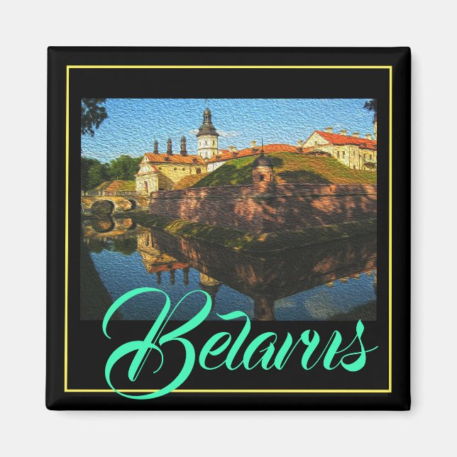 Íman Imagem Natural do Palácio de Belarus Nesvizh (Frente)