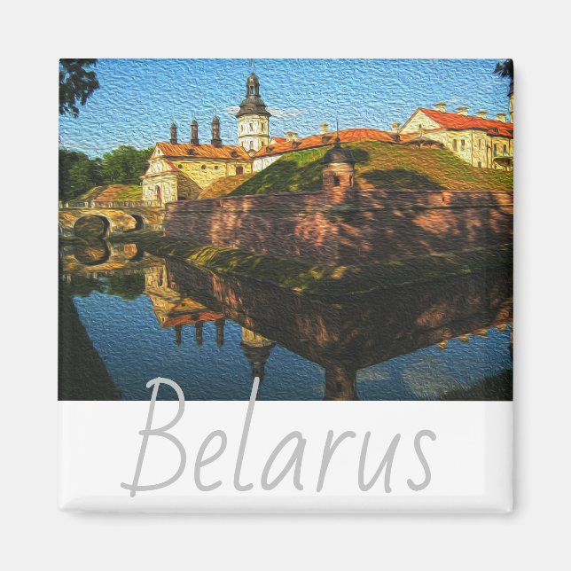 Íman Imagem Natural do Palácio de Belarus Nesvizh (Frente)