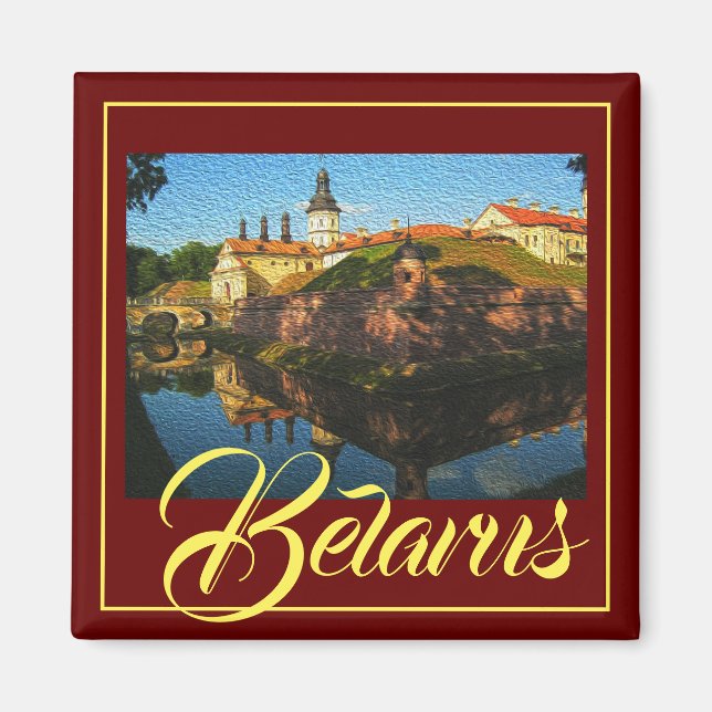 Íman Imagem Natural do Palácio de Belarus Nesvizh (Frente)
