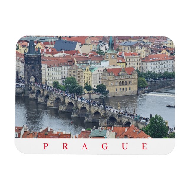 Íman Imagem panorâmica de Praga Charles Bridge (Horizontal)