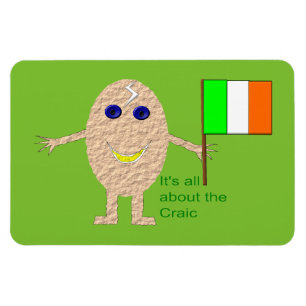 Íman Imagem Patriótica Irlandesa do Ovo