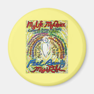 Íman Imagem Personalizada de Arte Anjo Branco do Cancer