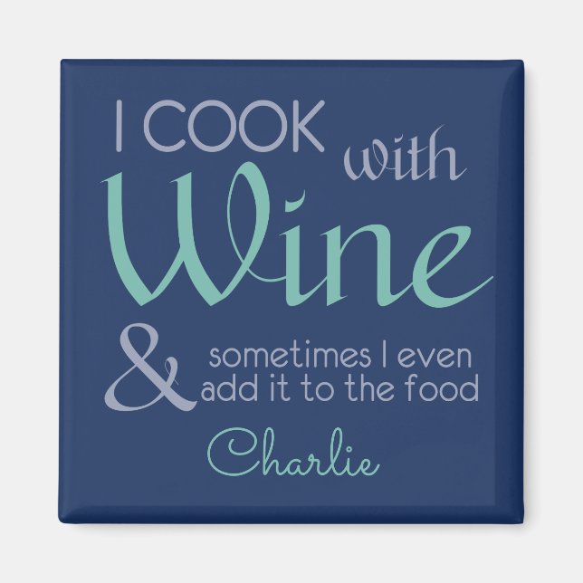 Íman Imagem personalizada de Cotação de Vinho (Frente)