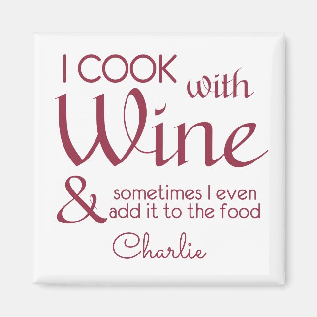 Íman Imagem personalizada de Cotação de Vinho (Frente)