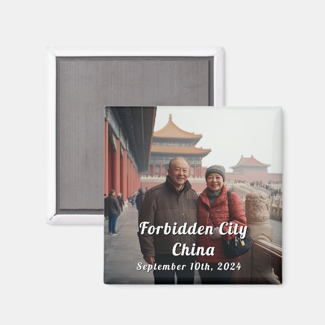 Íman Imagem Personalizada de Foto do Viagem da China pa (Front/Back)