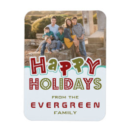 Íman Imagem personalizada de fotos e texto de feriados 