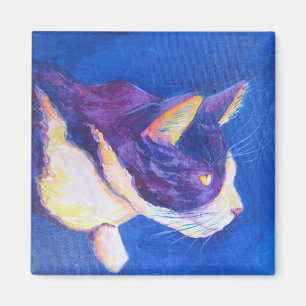 Íman Imagem Personalizada de Pet Art de Tuxedo Sunset