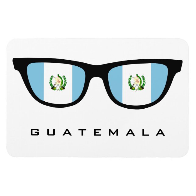 Íman Imagem personalizada de texto e cor do Guatemala S (Horizontal)