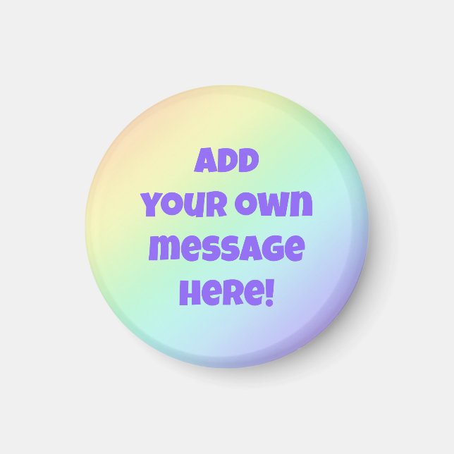 Íman Imagem personalizada do Arco-Íris de Pastel (Frente)