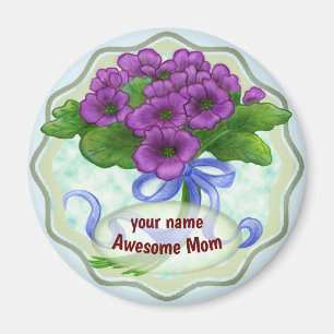 Íman Imagem personalizada do Buquê da mãe incrível