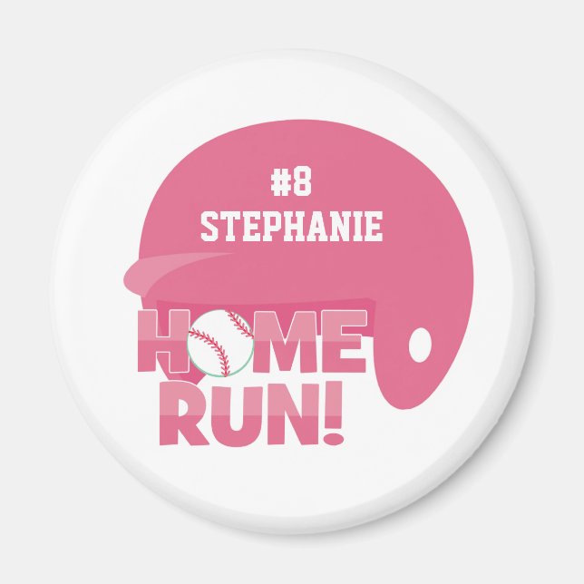 Íman Imagem personalizada do capacete do softball home (Frente)