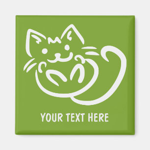 Íman Imagem personalizada do Cat Illustration