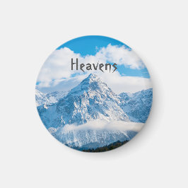 Íman Imagem personalizada do céu azul com o nome do tex