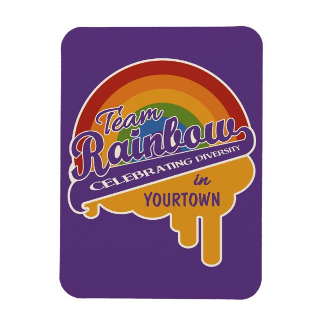 Íman Imagem personalizada do Team Rainbow (Vertical)